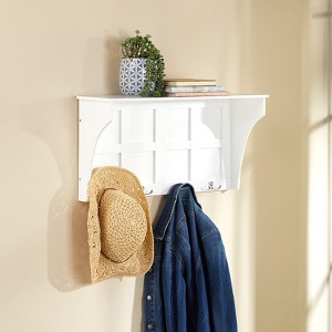 The Lakeside Collection Entryway Benches with Storage or Wall Shelves - White Wall Shelf - 1 of 4
