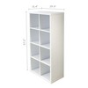 8-Cube Open Back Organizer  Vertical or Horizontal White Bookcase for Home Office, Bedroom, or Living Room Storage and Display - 2 of 3
