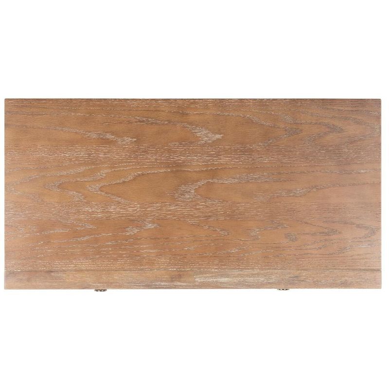 Kenta 3 Drawer Chest - Rustic Oak/Beige Linen - Safavieh., 5 of 8