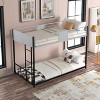 TiramisuBest Black Twin over Twin Metal Bunk Bed - Ideal for Kids and Adults, Low-Profile Design with Ladder and Guardrails for Climbing - 2 of 4