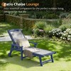 Arceso Chaise Lounge Chair Outdoor with Adjustable Backrest, Wheels for Backyard, Poolside - 3 of 4