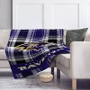 NFL Baltimore Ravens Plaid Oversized Ultra Cozy Throw Blanket - 2 of 3