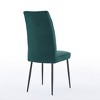 Sapphtopaz Modern Simple Dining Chairs Set of 2, Velvet Upholstery Accent Chairs Kitchen Chairs with Striped High Back for Dining Room, Kitchen - 4 of 4