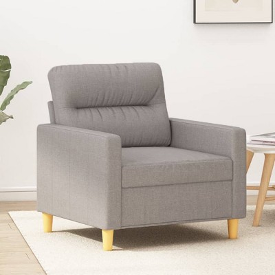 vidaXL Sofa Chair Light Gray 23.6 in. Fabric