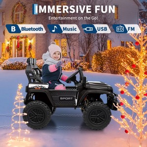 24V Ride On Toys for Big Kids, 2 Seater Extend Ride On Car, Kids' Electric Vehicles with Remote Control,Adjustable Car Body, Music,3 Speeds - 1 of 4