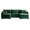 Oversized 115.34" Corduroy Modular U-Shaped Sectional Sofa with Double-Layer Cushions and 2 Ottomans, 5-Piece Free combination Sofa - 4 of 4