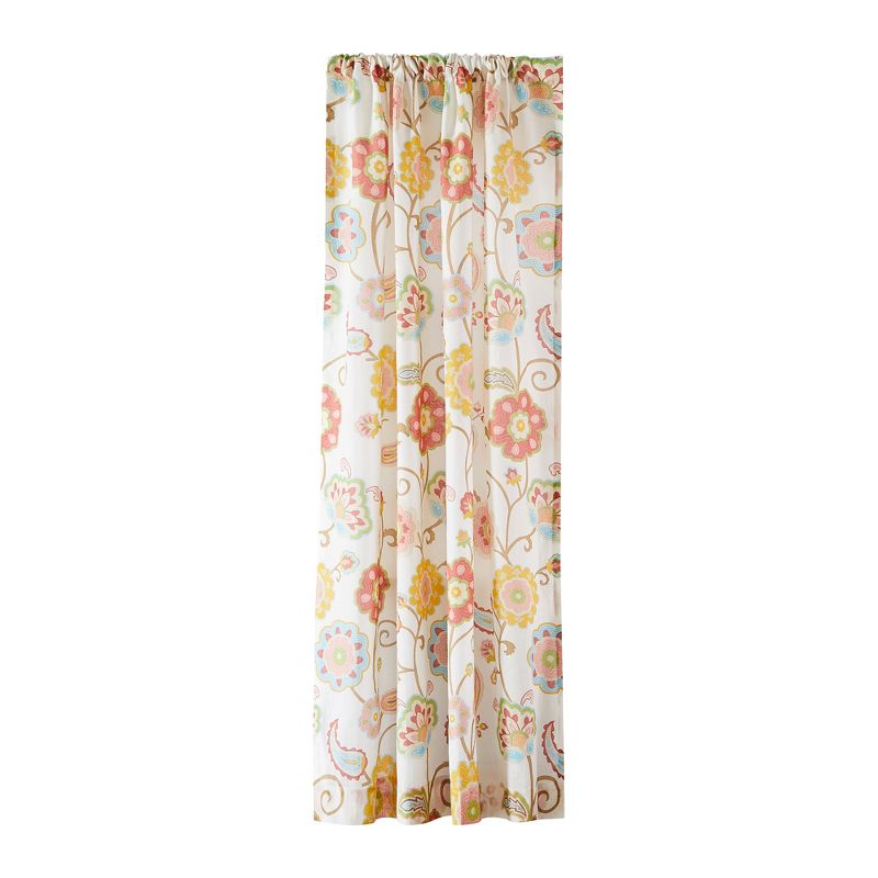 Ashbury Spring Floral Lined Curtain Panel with Rod Pocket - Levtex Home, 3 of 4
