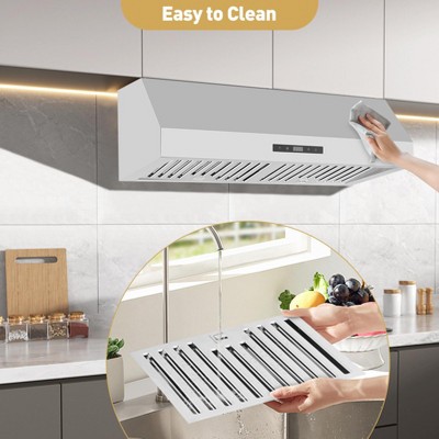 30 Inch Stainless Steel Under Cabinet Range Hood with Touch Control