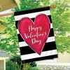 Striped Valentine's Heart Primitive House Flag Holiday 28" x 40" Briarwood Lane - 4 of 4