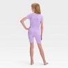 Girls' Princess Peach 3pc Pajama Set - Purple - 4 of 4