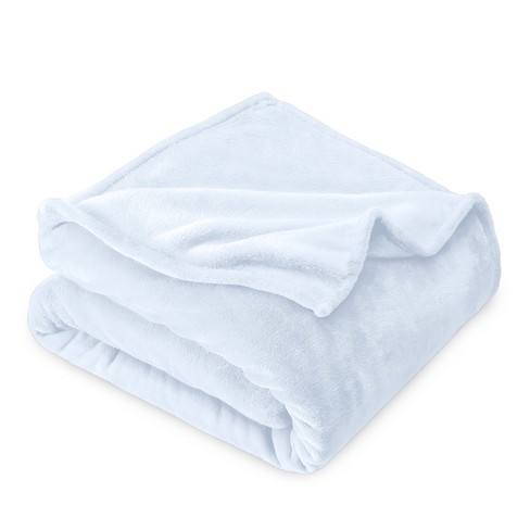 Blue Mist Microplush Throw Fleece Blanket by Bare Home