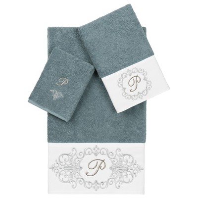 Linum Home Textiles 100% Turkish Cotton MONICA 3PC Embellished Towel Set