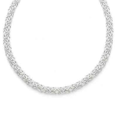 Giorgio Di Vicenza Sterling Silver Byzantine Chain Necklace, 18", 20"