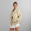 Women's Soft Suede Leather Iconic Oversized Jacket - 2 of 4