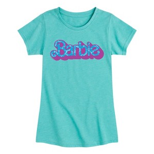 Girls' - Barbie - Pool Water Reflection Fitted Short Sleeve Graphic T-Shirt - 1 of 4