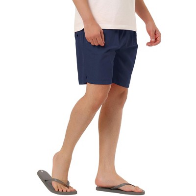 TATT 21 Men's Summer Holiday Beach Solid Drawstring Surfing Mesh Lining Swim Shorts Navy 32 — фото 5