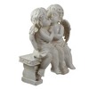 Northlight 9.75" Kissing Cherubs Sitting on Bench Outdoor Garden Statue - 3 of 4
