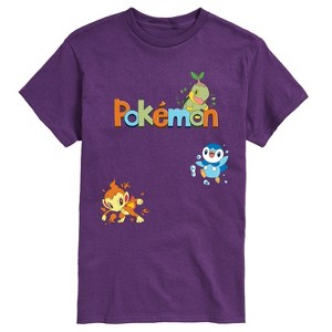 Men's - Pokémon - Turtwig, Chimchar, Piplup Short Sleeve Graphic T-Shirt - 1 of 3