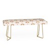 Little Arrow Design Co Aria Orange Geometric Rainbow Bench Gold - Deny Designs - 2 of 2