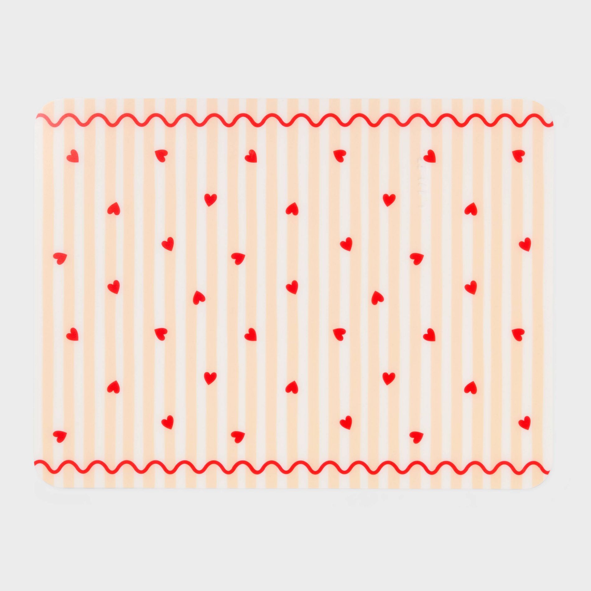 2pc Stripe with Hearts Placemat Pink - Pillowfort™