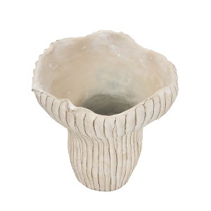 Gulches Coral Planter, Textured Beige Finish, Sand & Cement, 9.3x9x8.7" - 1 of 4