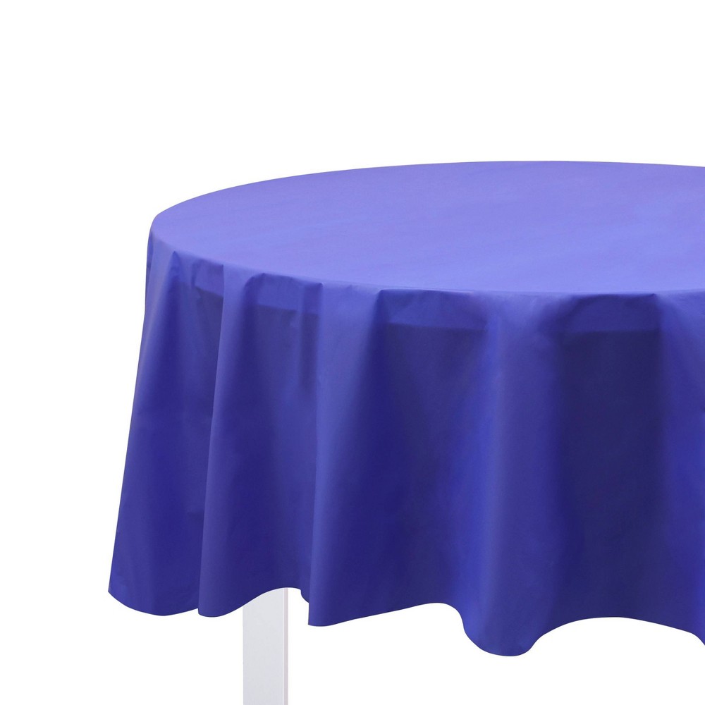 ( pack of 6)1ct Round Tablecover Dark Blue - Spritz™