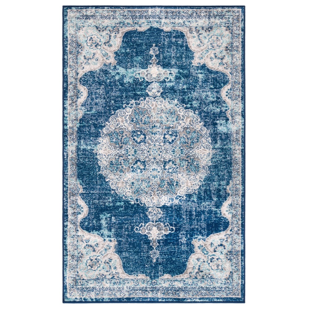 3'x5' Harriette Rug Navy/Ivory - Safavieh