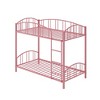 Bed Twin Over Twin with Stairs and Arched Guardrail，Sturdy Metal Slats Support, Space Saving, Noise Free, No Box Spring Needed for Kid Room and Dorm - 2 of 4