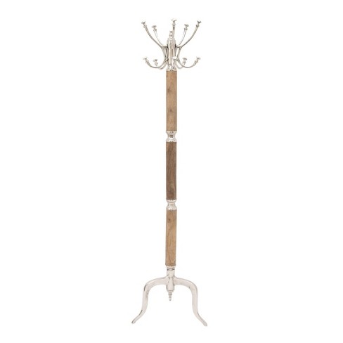 72 X 19 Traditional Aluminum Coat Rack Silver - Olivia & May : Target