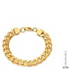 Steeltime Men's stainless steel 8.5" Cuban bracelet, lobster clasp. Color Options: Silver, Gold - 3 of 4