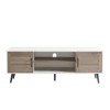 Chic Crate - Bryner White Walnut Mid-Century TV Stand for TVs Up to 65" with Storage & Cable Management - 3 of 4