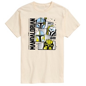Men's - Star Wars - The Mandalorian Mando Helmet Grid Short Sleeve Graphic T-Shirt - 1 of 3