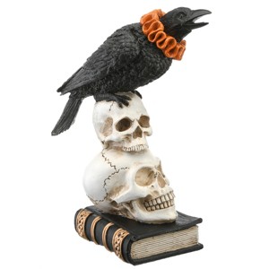 11" Crow and Skulls Halloween Décor - National Tree Company - 1 of 4