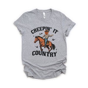 Simply Sage Market Women's Creepin' It Country Cowboy Short Sleeve Graphic Tee - 1 of 4