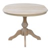 36" Kent Round Top Pedestal Dining Table with 12" Leaf - International Concepts - image 4 of 4