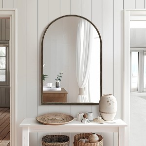 Dovelina Arch Iron Decorative Wall Mirror Hanging Mirror (Set of 2) - 1 of 4
