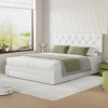VECELO Queen/Full/Twin Size Bed Frame Leather Upholstered Platform Bed with Drawers and Headboard, Black/White - 4 of 4