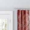 Ellis Curtain Lexington Leaf Pattern on Colored Ground Curtain Pair with Ties Brick - 3 of 4