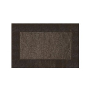 Plow & Hearth 2' x 4' Madrid Banded Rectangular Hearth Rug, in Chocolate - 1 of 4