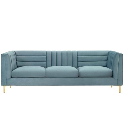 target blue velvet couch