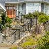 Racxily Outdoor Stair Handrail for 1 to 4 Steps Black Carbon, Steel Transitional Hand Rail Kit, Seniors Entryway Step Support - 4 of 4