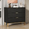 Famapy Dresser Large Nightstand With 3 Drawers and Metal Accents Storage Cabinet - 2 of 4
