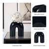 Sagebrook Home Ceramic Vase - Arched Horseshoe Shaped Decorative Table Vase - 2 of 4