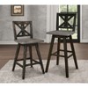 NicBex Dining Chairs Set of 2 Counter Height Chairs Black X-Back 360-degree Swivel Chair for Kitchen, Black - 3 of 4