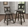 NicBex Dining Chairs Set of 2 Counter Height Chairs Black X-Back 360-degree Swivel Chair for Kitchen - image 3 of 4