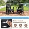 Tangkula Patio Dining Chairs Set of 2 w/Wide Armrests Curved Seat Wood Grain for Backyard - 3 of 4