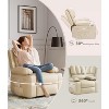 WhizMax Oversized Electric Recliner Chair with Heat & Massage, 360° Swivel Rocker, PU Leather, Extra Comfort Sponge Filling, Supports Up to 400 lbs. - 4 of 4