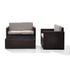 Palm Harbor 3pc All-Weather Wicker Patio Seating Set - Crosley - 3 of 4