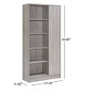 2pc Colvin Mid-Century TV Stand for TVs up to 65" Gray Oak - Christopher Knight Home - 3 of 4