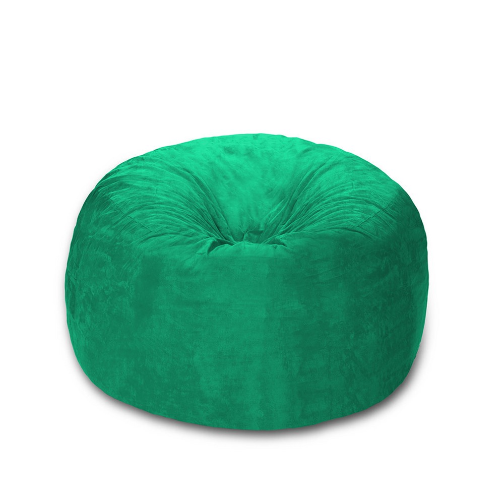 Photos - Bean Bag 4'  Chair with Memory Foam Filling and Washable Cover Tide Green 